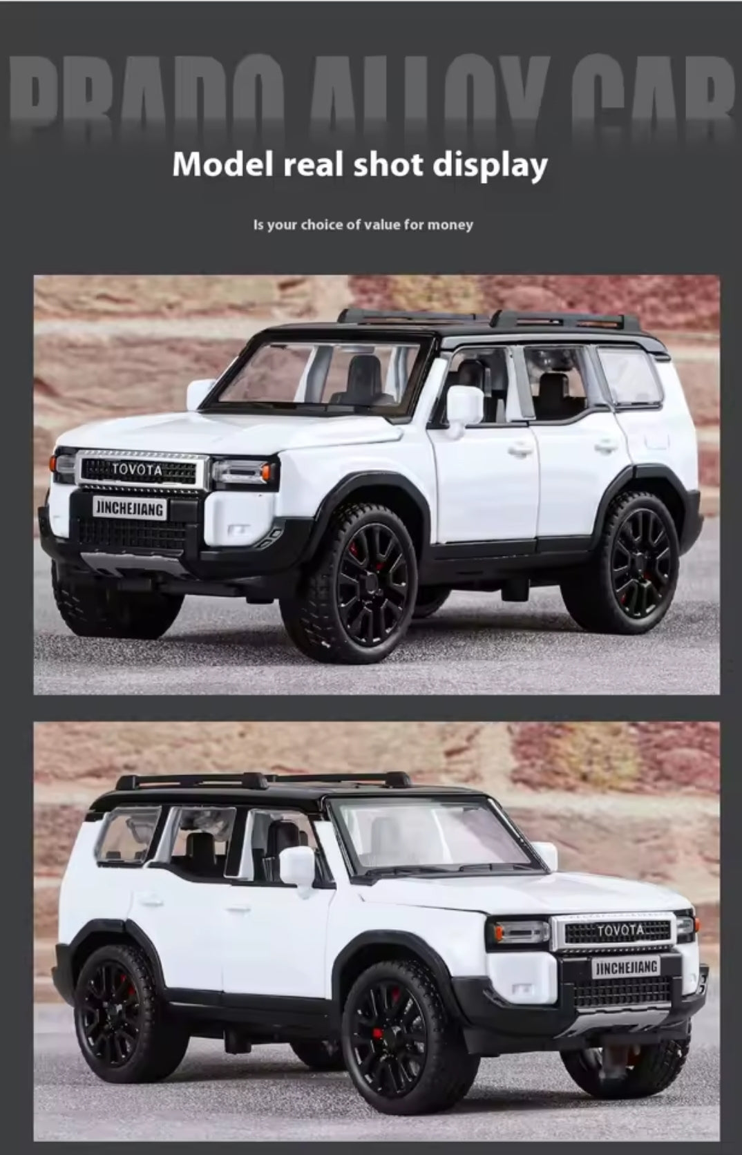 TOYOTA PRADO LAND CRUISER 1:32  METAL ALLOY DIECAST