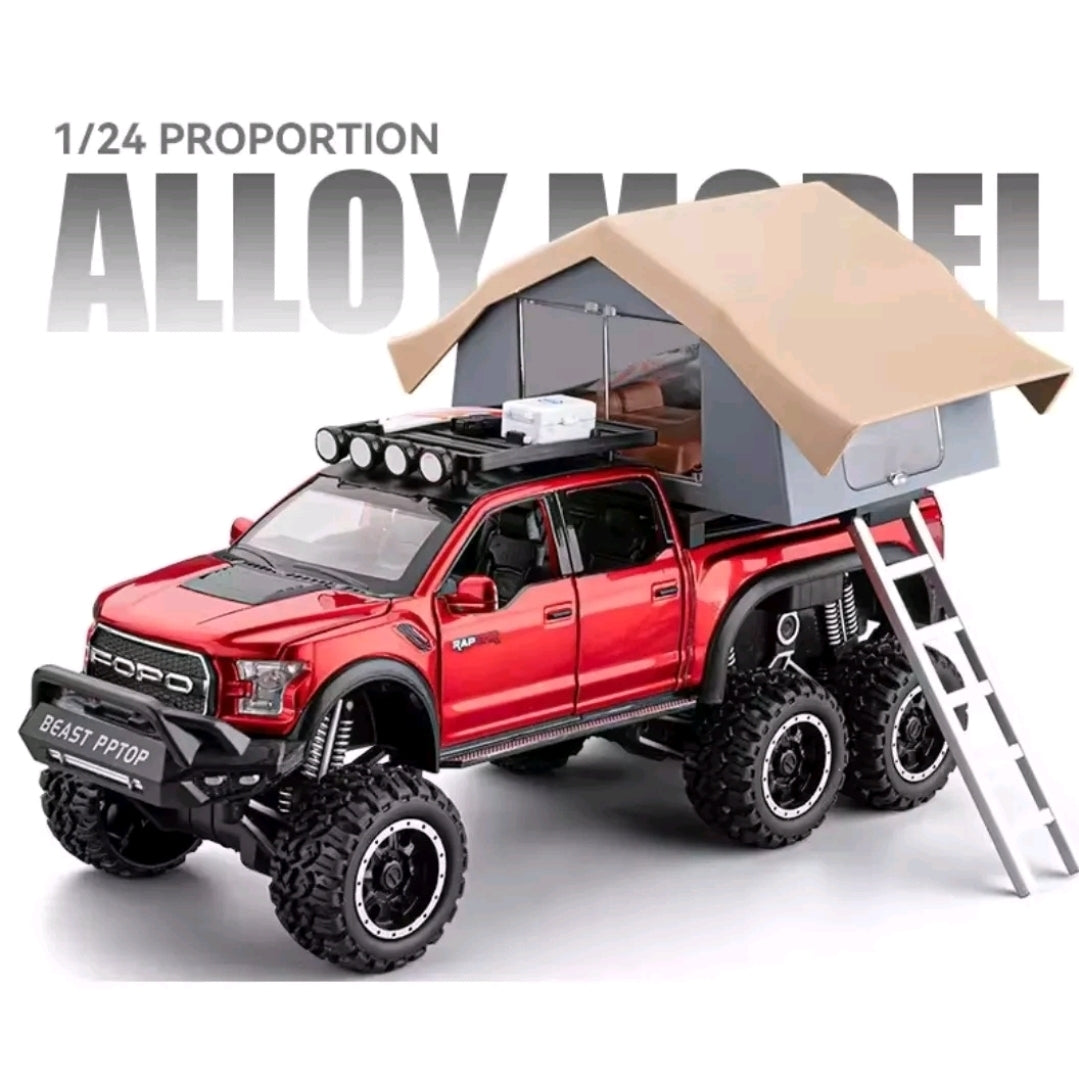 1:24 Ford Raptor F150 Camping RV Alloy Metal