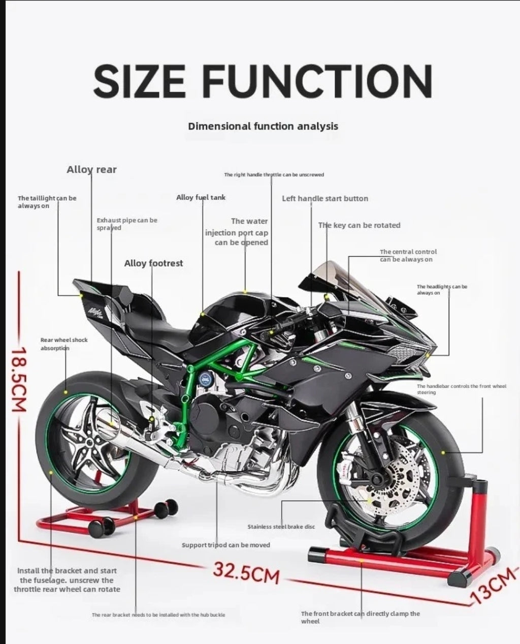 Spray Ninja H2R 1:6 Alloy Racing Model