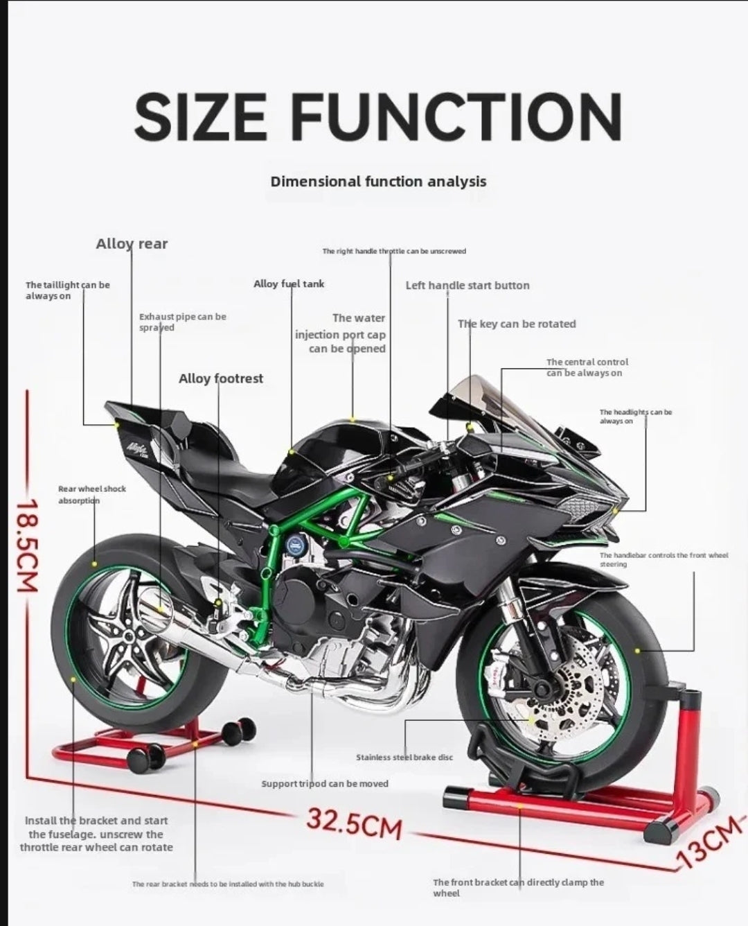 Spray Ninja H2R 1:6 Alloy Racing Model