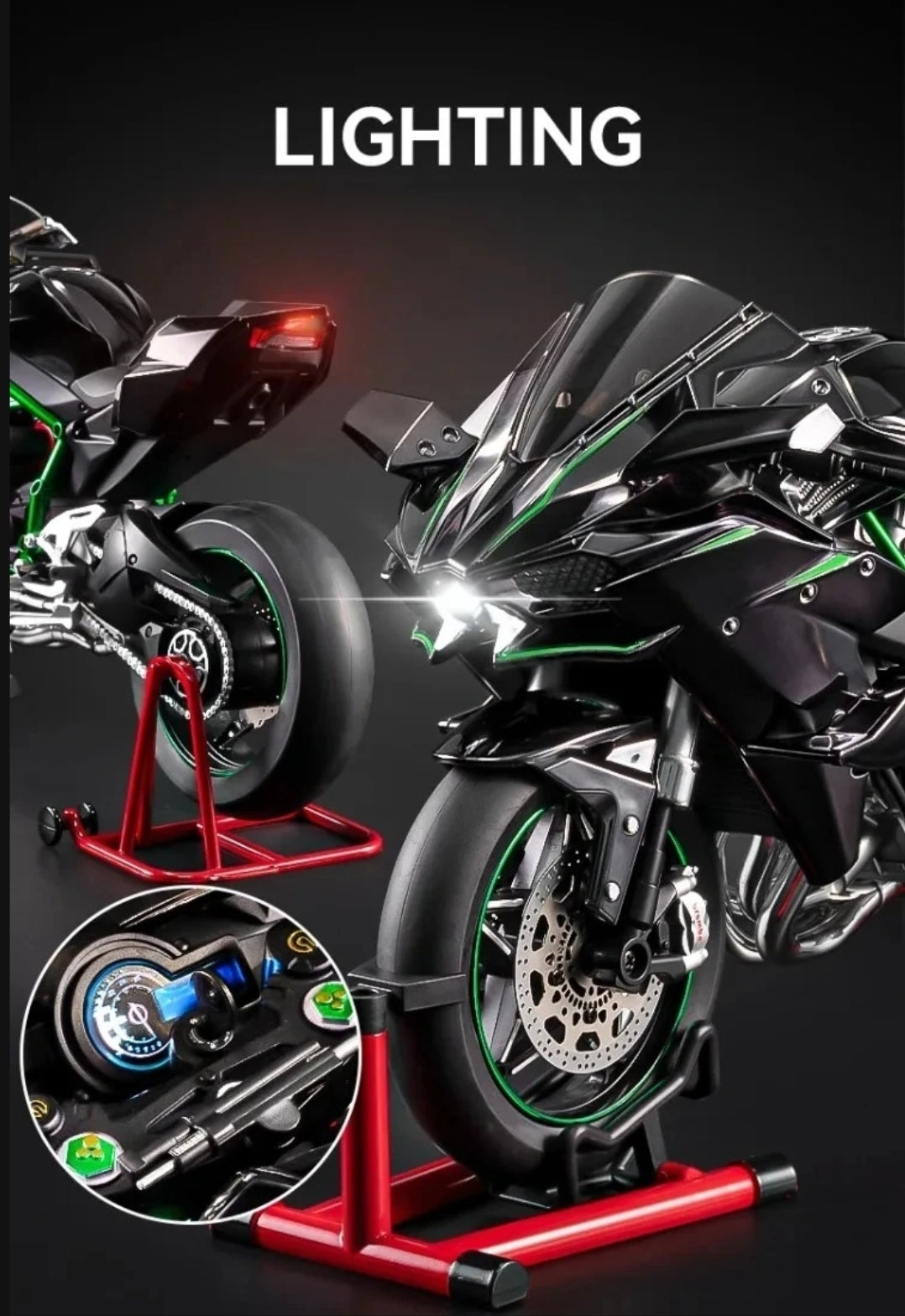 Spray Kawasaki 1:6 Alloy Racing Model