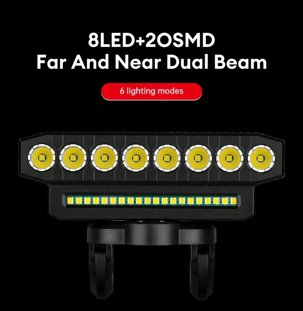 8 LED Powerful Rechargeable Bike Light