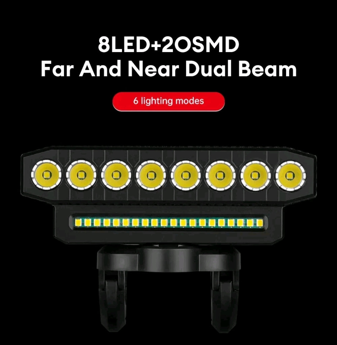 8 LED Powerful Rechargeable Bike Light