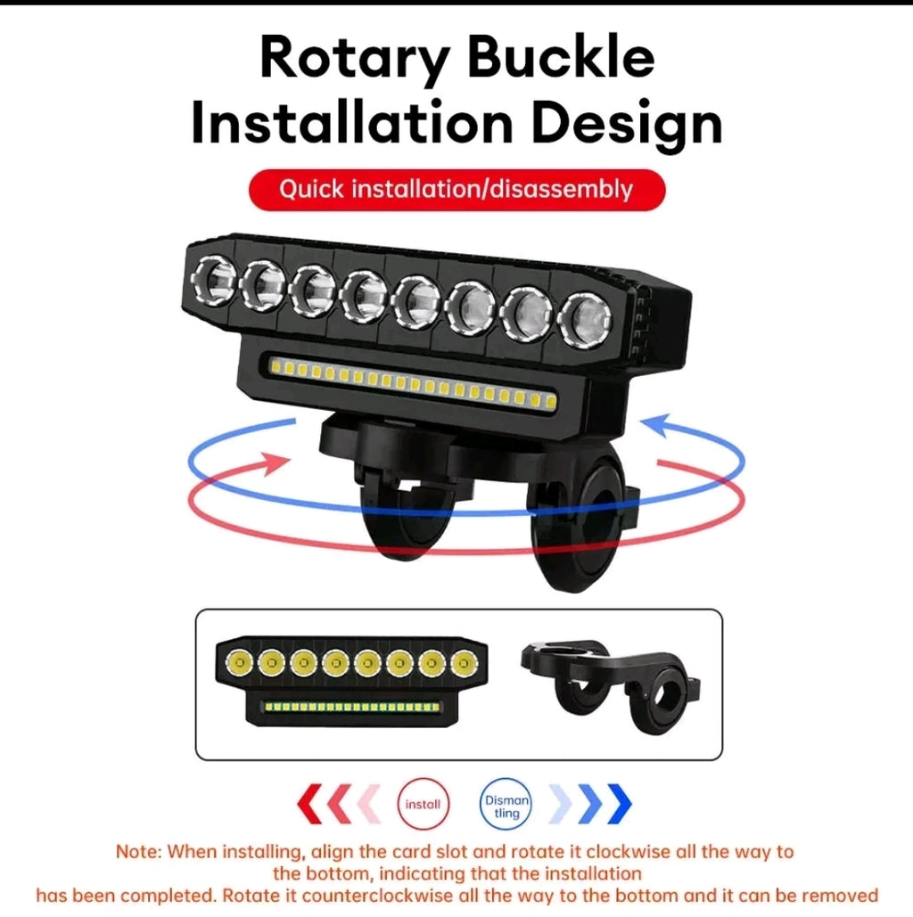 8 LED Powerful Rechargeable Bike Light