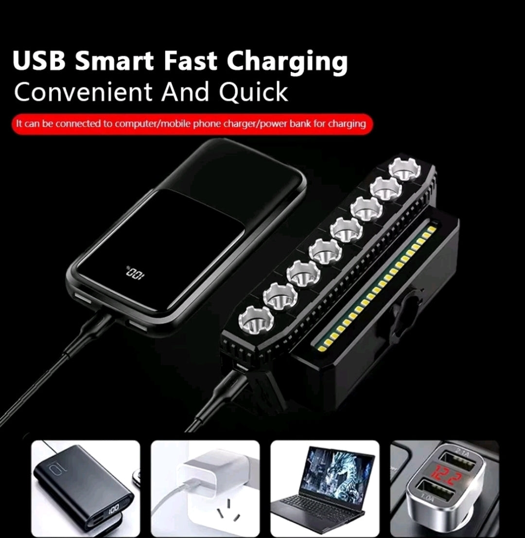 8 LED Powerful Rechargeable Bike Light