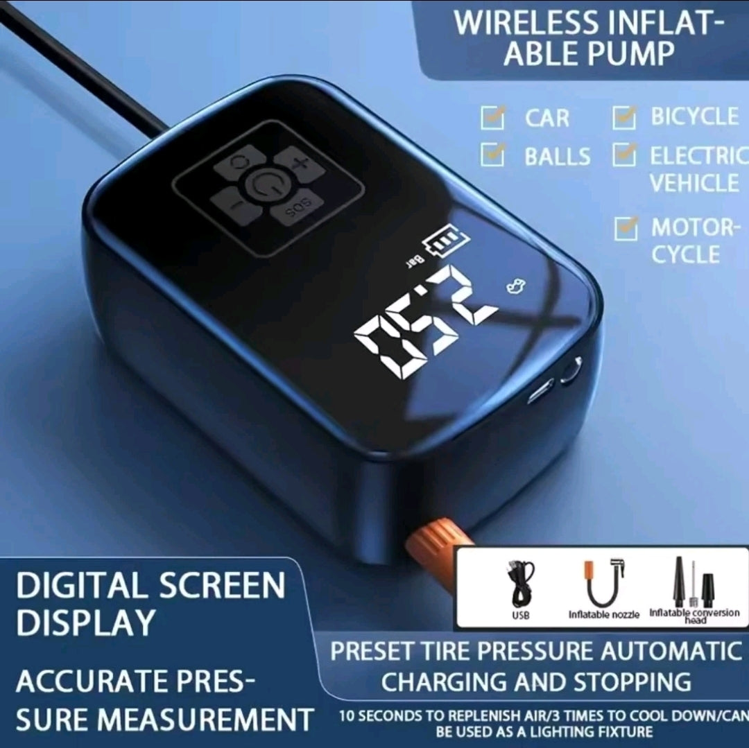 Portable Car/Bike Air Pump Electric Inflator Wireless