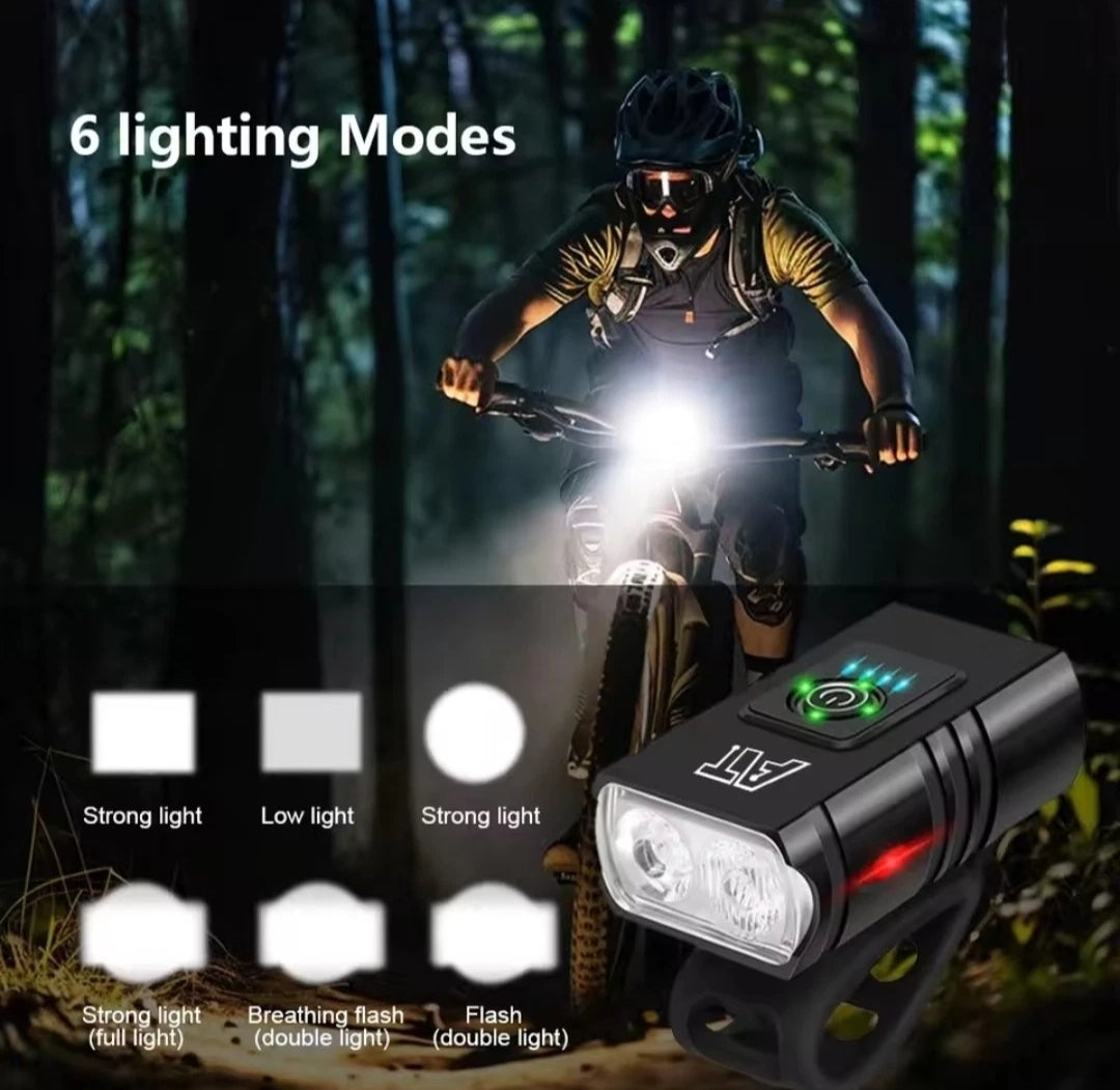 LED Bicycle Front Light Bike Light Headlight USB Rechargeable