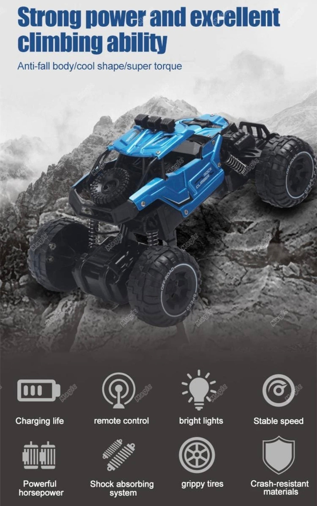 1/24 2.4G RC Car Alloy Climbing Car Drift Remote Control Off-Road Vehicle Toy
