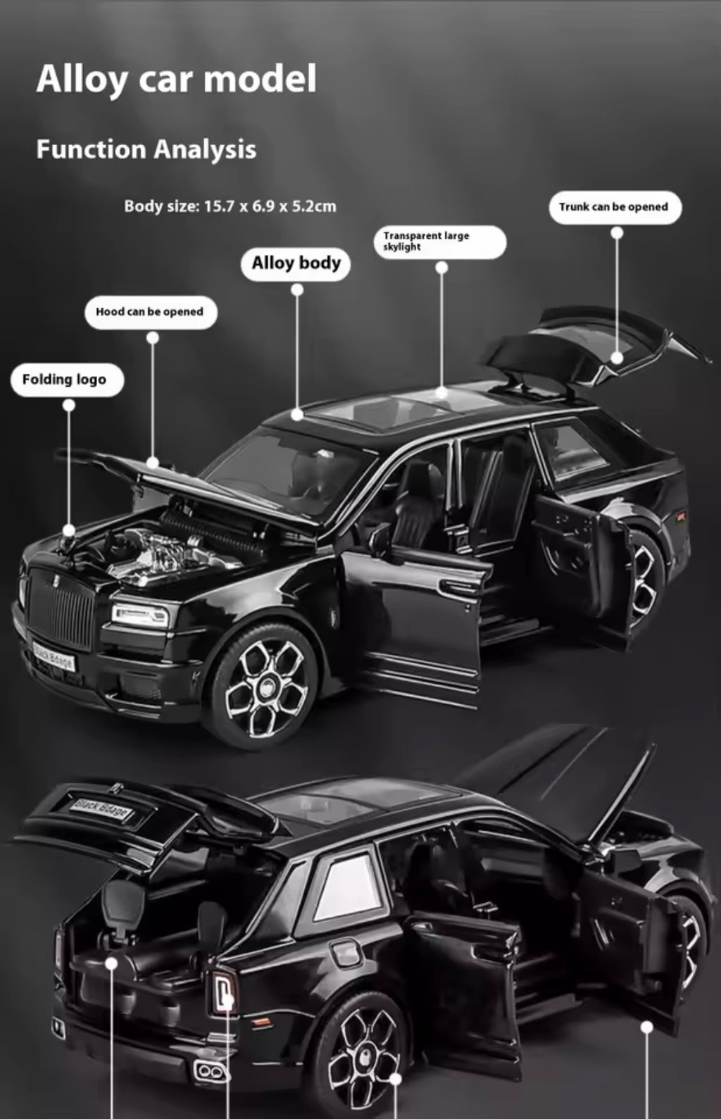 Cullinan Diecast SUV  1:32 - Kids Gift