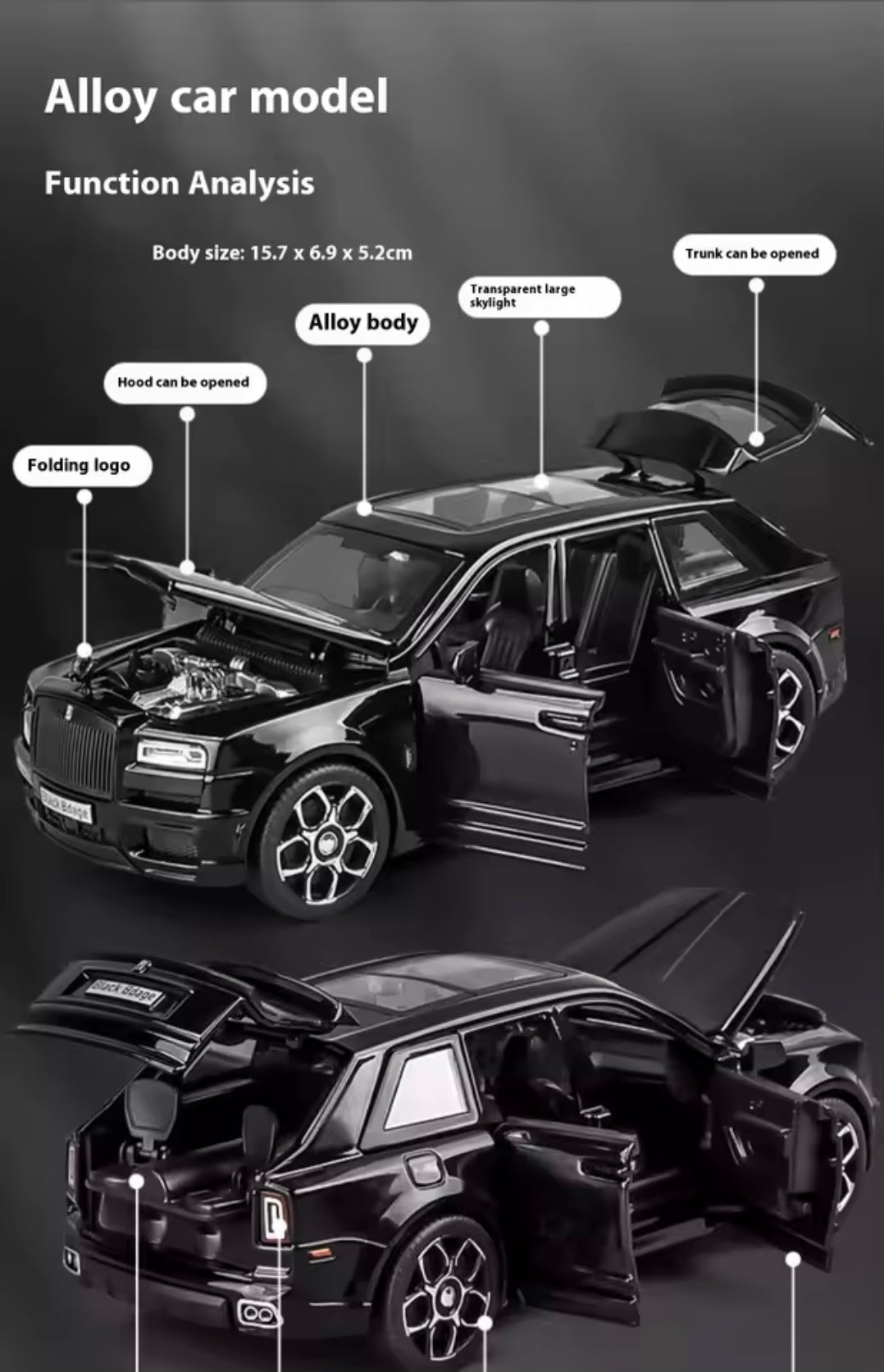 Cullinan Diecast SUV  1:32 - Kids Gift