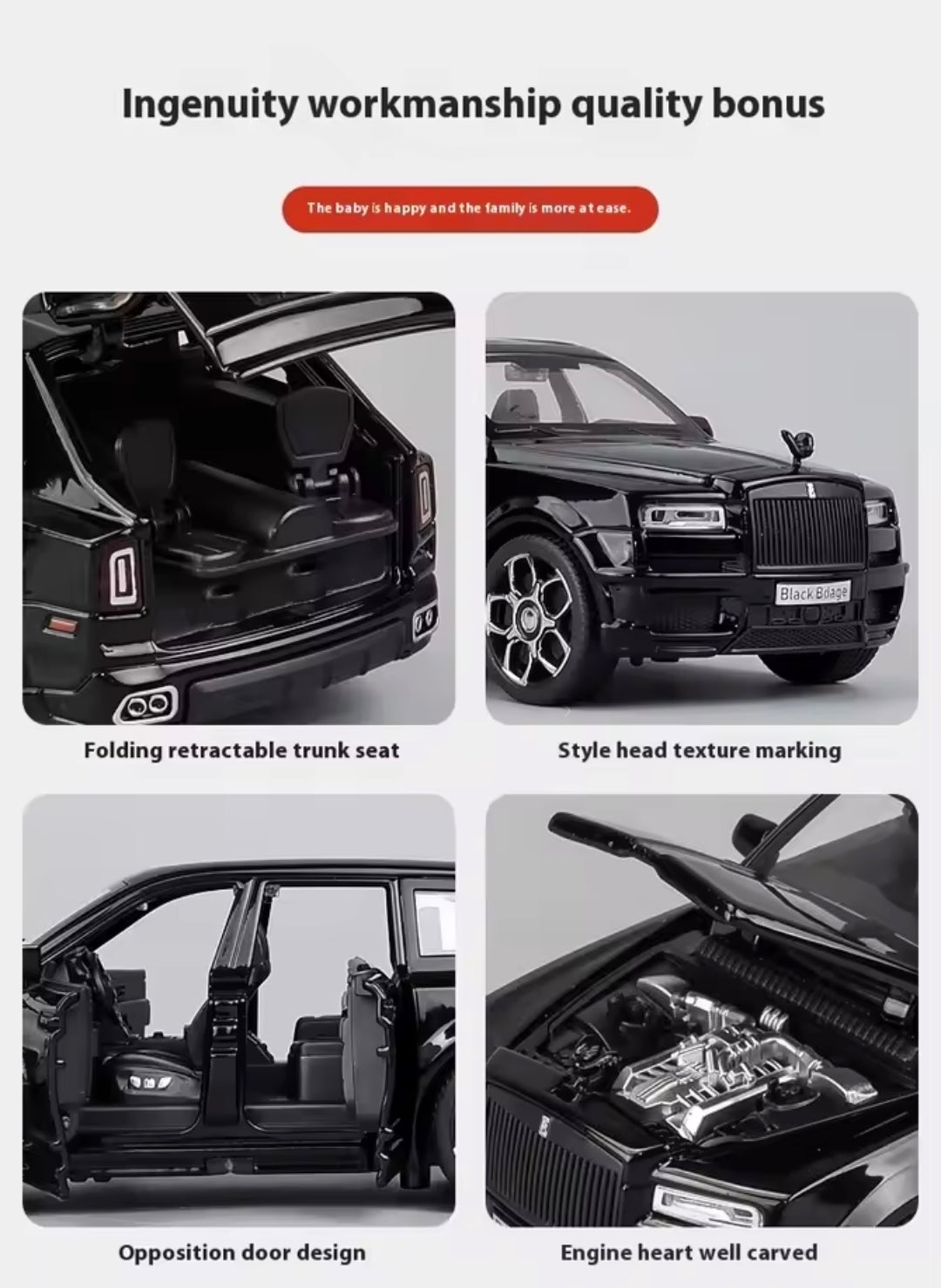 Cullinan Diecast SUV  1:32 - Kids Gift